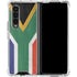 South Africa Flag Distressed Galaxy Z Fold4 5G Clear Case